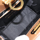 Salvatore Ferragamo Chain Gancini Shoulder Bag Leather Brown Gold Auth 118681-11