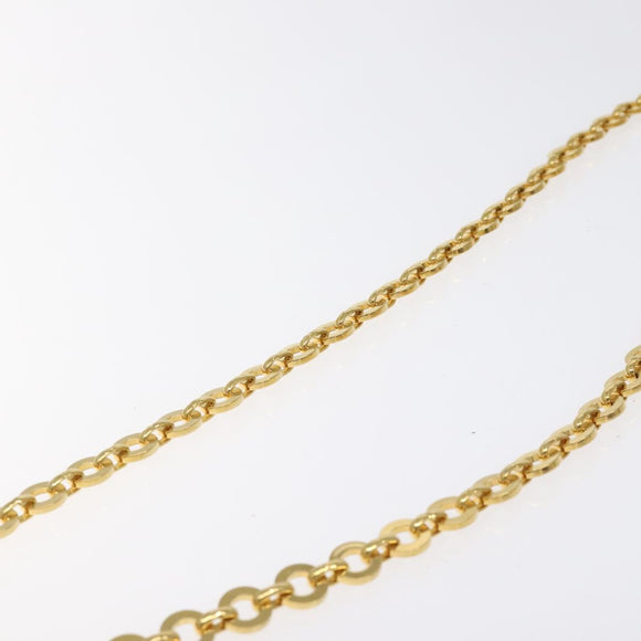 Salvatore Ferragamo Chain Gancini Shoulder Bag Leather Brown Gold Auth 118681