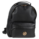 VERSACE Backpack Leather Black Gold Auth 118682A-1