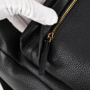 VERSACE Backpack Leather Black Gold Auth 118682A-19