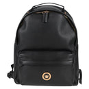 VERSACE Backpack Leather Black Gold Auth 118682A-13