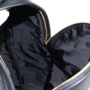 VERSACE Backpack Leather Black Gold Auth 118682A-22