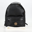 VERSACE Backpack Leather Black Gold Auth 118682V-12