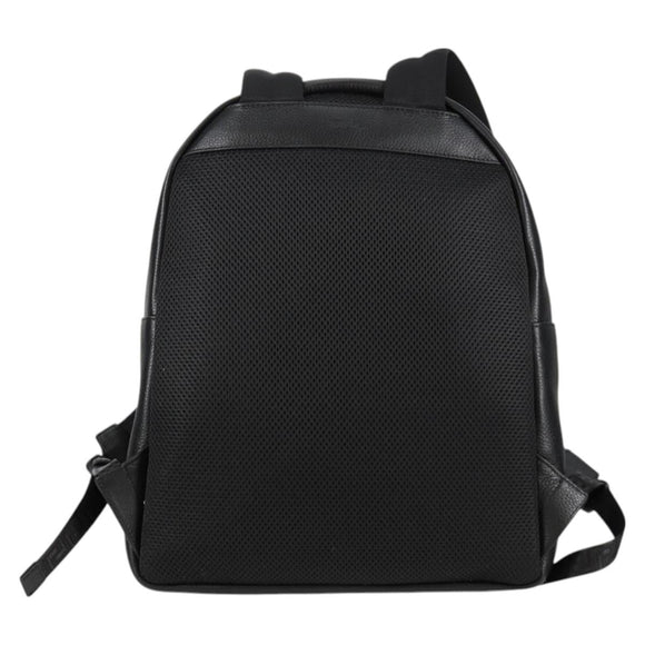 VERSACE Backpack Leather Black Gold Auth 118682V
