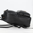 VERSACE Backpack Leather Black Gold Auth 118682A-3