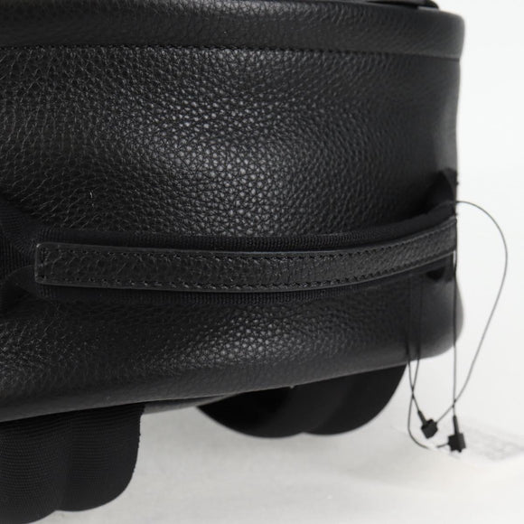 VERSACE Backpack Leather Black Gold Auth 118682A