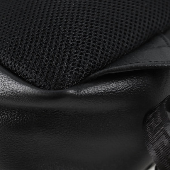 VERSACE Backpack Leather Black Gold Auth 118683A