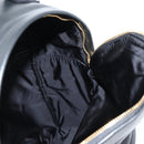 VERSACE Backpack Leather Black Gold Auth 118683A-25