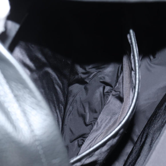 VERSACE Backpack Leather Black Gold Auth 118683A