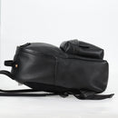 VERSACE Backpack Leather Black Gold Auth 118683A-3