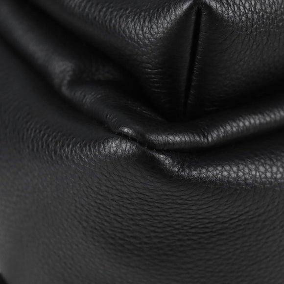 VERSACE Backpack Leather Black Gold Auth 118684A