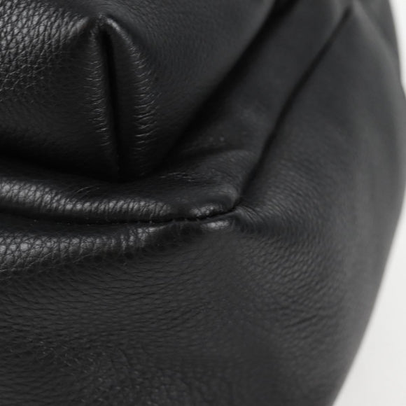 VERSACE Backpack Leather Black Gold Auth 118684A