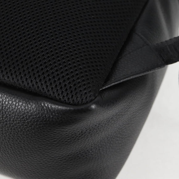 VERSACE Backpack Leather Black Gold Auth 118684A