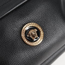 VERSACE Backpack Leather Black Gold Auth 118684A-19