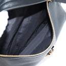 VERSACE Backpack Leather Black Gold Auth 118684A-21