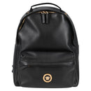 VERSACE Backpack Leather Black Gold Auth 118684A-13