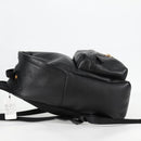 VERSACE Backpack Leather Black Gold Auth 118684A-3