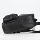 VERSACE Backpack Leather Black Gold Auth 118684A-4