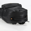 VERSACE Backpack Leather Black Gold Auth 118684A-6