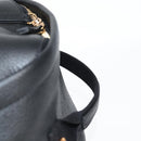 VERSACE Backpack Leather Black Gold Auth 118684A-14
