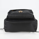 VERSACE Backpack Leather Black Gold Auth 118684A-5