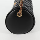 VERSACE Chain Shoulder Bag Leather Black Gold Auth 118687A-3