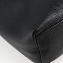 VERSACE Tote Bag Leather 2way Black Gold Auth 118688A-10