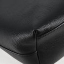 VERSACE Tote Bag Leather 2way Black Gold Auth 118688A-12