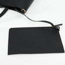 VERSACE Tote Bag Leather 2way Black Gold Auth 118688A-16