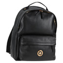 VERSACE Backpack Leather Black Gold Auth 118689A-1