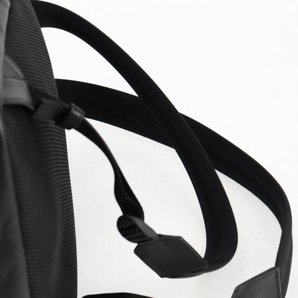 VERSACE Backpack Leather Black Gold Auth 118689A