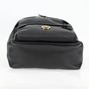 VERSACE Backpack Leather Black Gold Auth 118689A-5