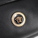 VERSACE Backpack Leather Black Gold Auth 118689A-20