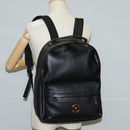 VERSACE Backpack Leather Black Gold Auth 118689A-27