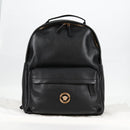 VERSACE Backpack Leather Black Gold Auth 118689A-12