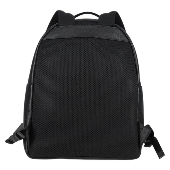 VERSACE Backpack Leather Black Gold Auth 118689A