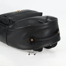 VERSACE Backpack Leather Black Gold Auth 118689A-6