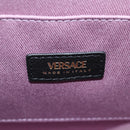 VERSACE Hand Bag Leather 2way Gold Black Auth 118691M-19