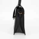 VERSACE Hand Bag Leather 2way Gold Black Auth 118691M-3