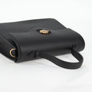 VERSACE Hand Bag Leather 2way Gold Black Auth 118691M-6