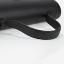 VERSACE Hand Bag Leather 2way Gold Black Auth 118691M-7