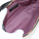 VERSACE Hand Bag Leather Black Gold Auth 118692A-11