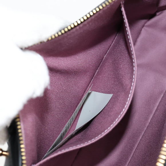 VERSACE Hand Bag Leather Black Gold Auth 118692A