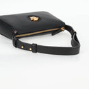 VERSACE Hand Bag Leather Black Gold Auth 118692A-7