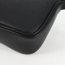 VERSACE Hand Bag Leather Gold Black Auth 118694A-17