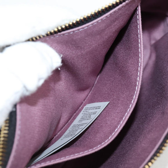 VERSACE Hand Bag Leather Gold Black Auth 118694A