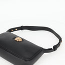 VERSACE Hand Bag Leather Gold Black Auth 118694A-8