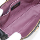 VERSACE Hand Bag Leather Black Gold Auth 118695A-11