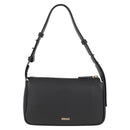 VERSACE Hand Bag Leather Black Gold Auth 118695A-2