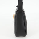 VERSACE Hand Bag Leather Black Gold Auth 118695A-3